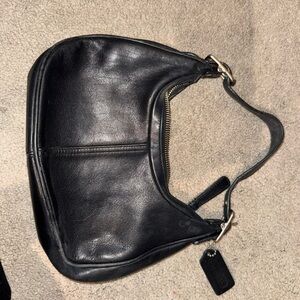 Black Leather Shoulder Bag